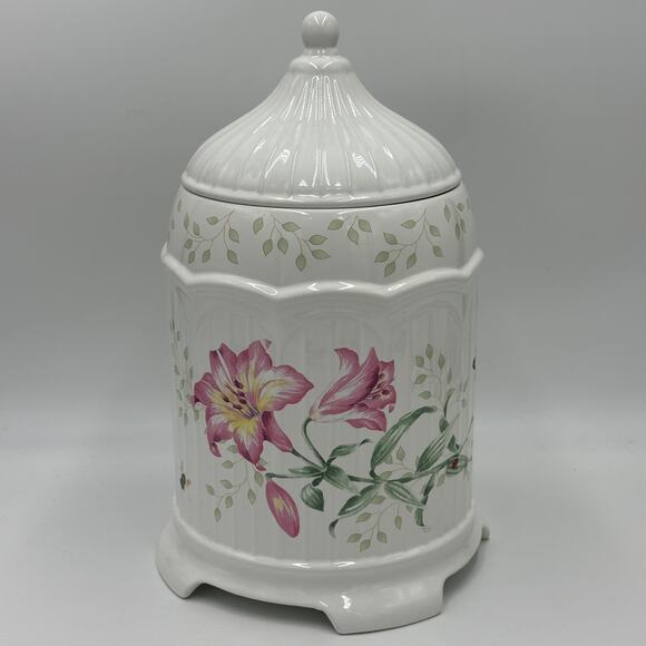 Lenox Figural Cookie Jar & Lid Limited Edition Butterfly Meadow Louise Le Luyer